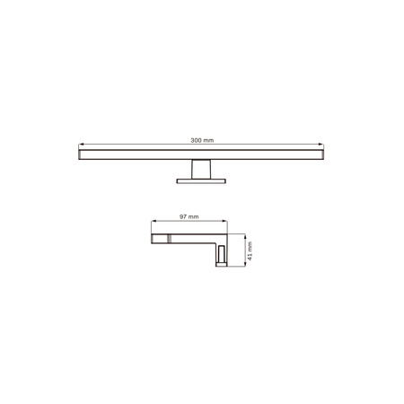 LED nástěnné svítidlo do koupelny 5W 520lm 4000K neutrální 120° chrom IP44 MILOS Sanico Goldlux