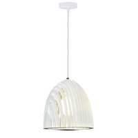 Závěsné svítidlo E27 Geometrická bílá CONE PRISM D:25x27cm VT-7255 V-TAC