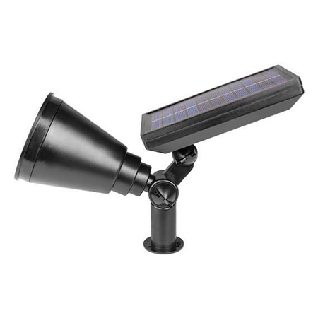 LED solární zahradní lampa reflektor 2W Studená bílá IP65 soumrakový senzor