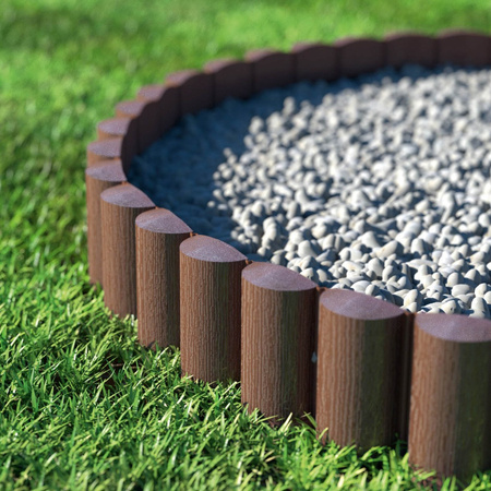 Zahradní palisádový plot Border Lawn Edging 4 STANDARD Brown 2,3 m Strong Frostproof CELLFAST