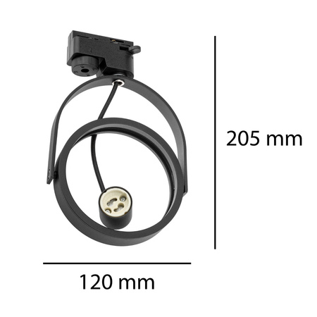Sada osvětlovacích kolejnic 1m kolejnice + 2x kolejové světlo AR111 LEON GU10 černá