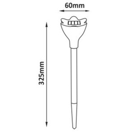 Zahradní lampa LED se solárním pohonem TULIPANEK Green