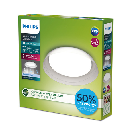 Stropní LED lampa 10W 1950lm 4000K SceneSwitch Fleta Ultra Efficient Philips