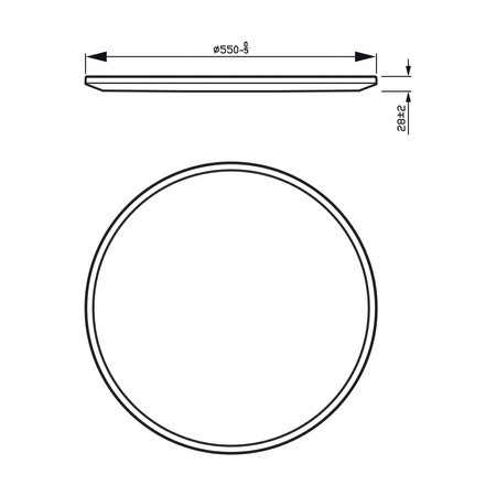 Přisazené LED stropní svítidlo SUPERSLIM 36W 2700K 55cm stmívatelné bílé PHILIPS