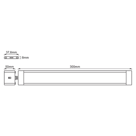 LED lampa pod skříňový nábytek 11W 530lm 3000K Teplá bílá s pohybovým senzorem stmívatelná 30cm skříňka LED Slim LEDVANCE