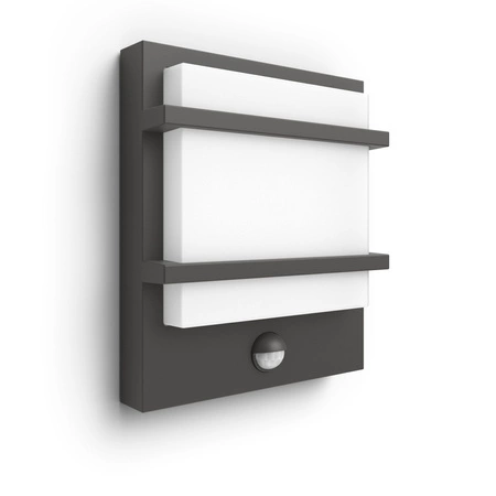 Zahradní lampa LED nástěnná lampa PETRONIA IR myGarden 12W 2700K IP44 se senzorem pohybu antracit PHILIPS