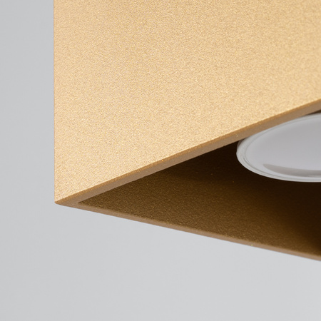 QUAD 1 Spot GU10 Gold Minimalistické stropní svítidlo SOLLUX pro povrchovou montáž