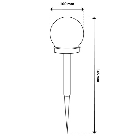 LED zahradní lampa na solární pohon WHITE BALL 10cm GOLDLUX (Polux)