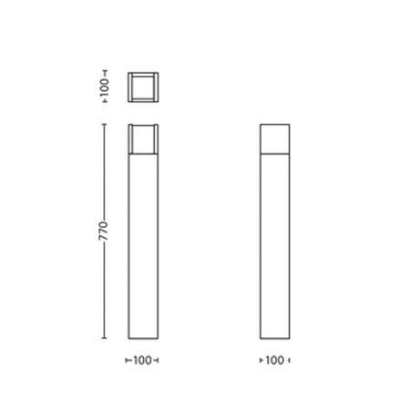 Venkovní zahradní lampa LED ARBOUR 3,8W 2700K IP44 tyč 77cm antracit PHILIPS