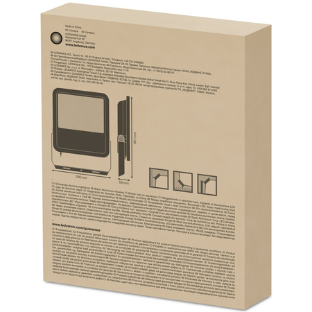 LED reflektor 125W 15000lm 4000K IP65 černý LEDVANCE reflektor