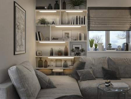 Ledvance Lineární otočné světlo Ledvance 6W 380lm CCT stmívatelné bílé 35cm lineární otočné LED světlo s pohybovým senzorem