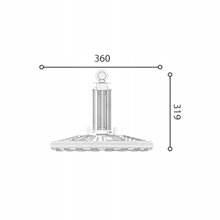 Průmyslová LED závěsná lampa High Bay 150W 21000lm 5000K Stmívatelné IP65