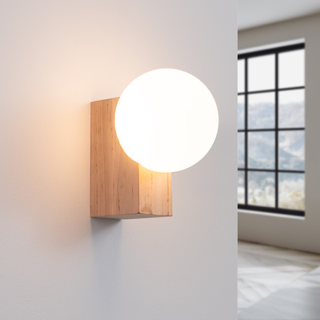 Nástěnné svítidlo G9 přírodní dřevo BULBO Peach Puff SL.1682 Sollux