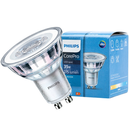 LED žárovka GU10 3.5W = 35W 275lm 4000K Neutrální bila 36° PHILIPS