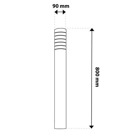 Zahradní venkovní stojací LED tyč RINGO 80cm LUMILED