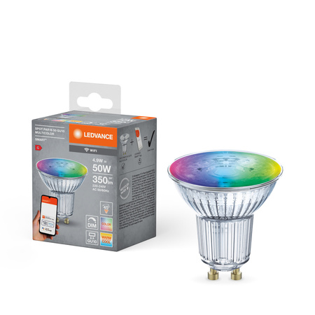 GU10 LED žárovka 5W 350lm CCT LEDVANCE SMART+ WiFi RGB Stmívatelné
