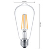 LED žárovka Edison E27 ST64 7W = 60W 806lm 2700K Teplá bílá vlákno PHILIPS