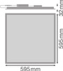 LED panelové stropní svítidlo 28W 3640lm 3000K teplé stmívatelné povrchové svítidlo Flush Mount White 60x60cm Comfort Ledvance