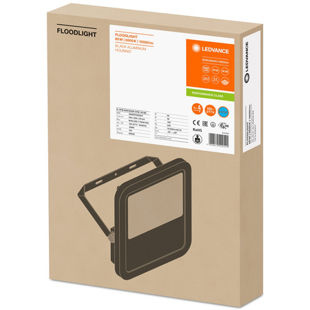 LED reflektor 80W 10000lm 6500K IP65 černý LEDVANCE reflektor