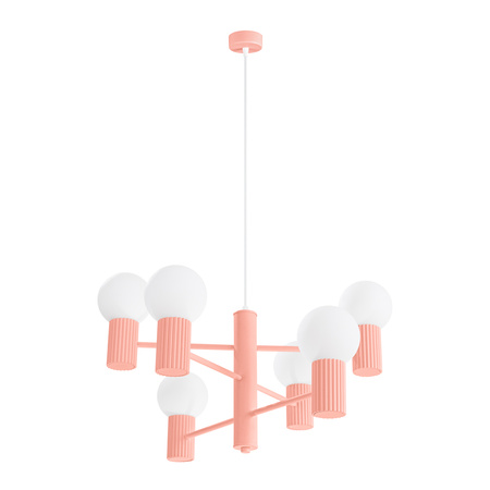 Lustr Závěsné svítidlo 6x G9 Hliník Peach Halo French Sky SL.1838 Sollux