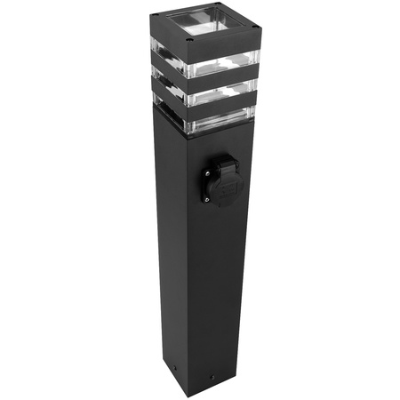 Venkovní zahradní lampa E27, LED se zásuvkou sloupek 60cm TAXUS 2 LUMILED