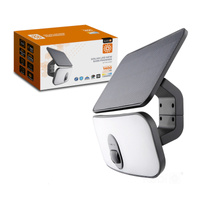 Venkovní solární LED reflektor Zahrada 13W 1400lm 4000lm Neutrální 120° se senzorem pohybu a soumraku IP65 IK03 Černá Phoenix Kobi