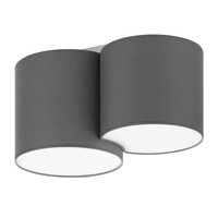 Stropní svítidlo MONA GRAY Plafond Tuba White Graphite Modern 2xE27 4391 TK Lighting