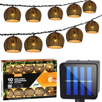 Solární zahrada Girland 100x LED osvětlení řetězu Dekorativní koule 11,9 m teplé