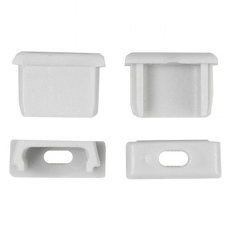 Hliníkový povrchový profil LED bílý 2m s matným difuzorem pro LED pásky + koncovky Ecolight řady N