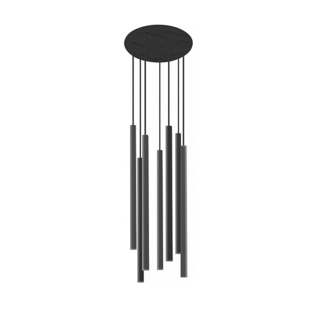 LASER 8920 Nowodvorski Stropní lampa Černá 7xD9 Závěsná ocel ?30 cm Minimalistická