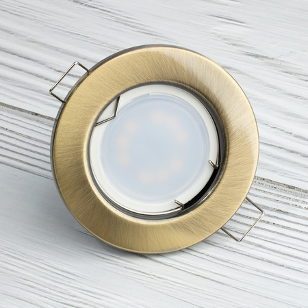 Halogenová Podhledové svítidlo GU10, MR16 Stálá Kulatá Antický Plech LUMILED