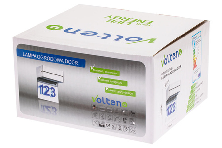 LED zahradní lampa Osvětlené domovní číslo DVEŘE Nástěnné svítidlo 6W IP54 Silver Volteno