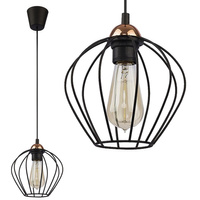 GALAXY Závěsné stropní svítidlo černá-měď Industrial E27 1640 TK Lighting