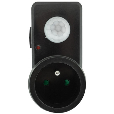 PIR pohybový a soumrakový senzor pro 120° zásuvku 9m Indoor Black