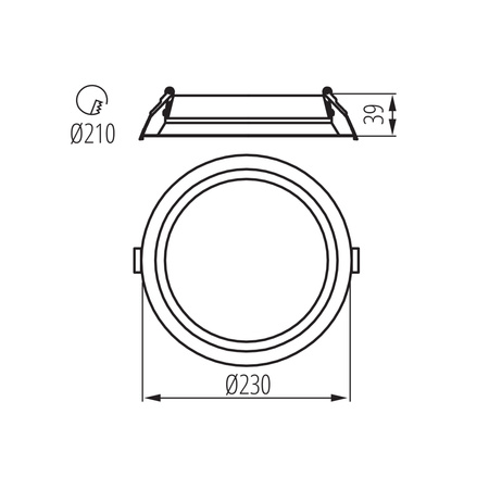 LED zapuštěné stropní svítidlo 29,4W 3260lm CCT CRI90 90° kulatá bílá TIBERI Kanlux