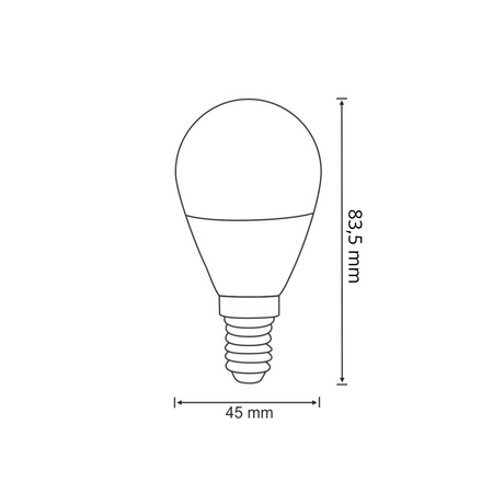 LED žárovka G45 E14 3W 250lm 3000K Warm 130° Sanico Goldlux