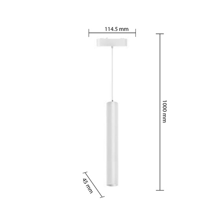 Závěsné LED svítidlo pro magnetickou dráhu 15W 1350lm 4000K Neutral CRI90 36° 48V White Luxo Masterled