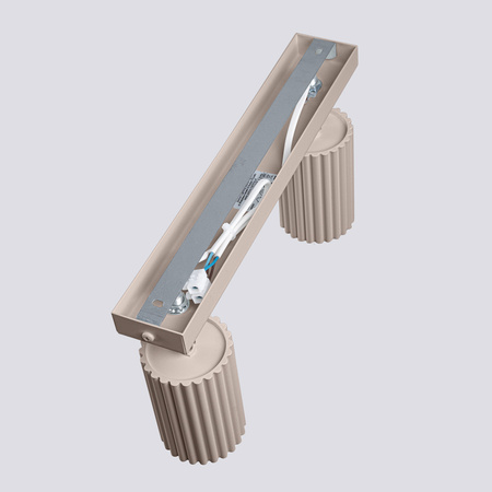Stropní svítidlo s reflektorem 2x GU10 Hliník Taupe Carbon Deep Space SL.1763 Sollux