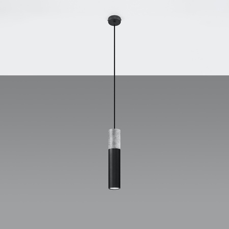 BORGIO 1 GU10 Loft Závěsné stropní svítidlo černé šedé SOLLUX