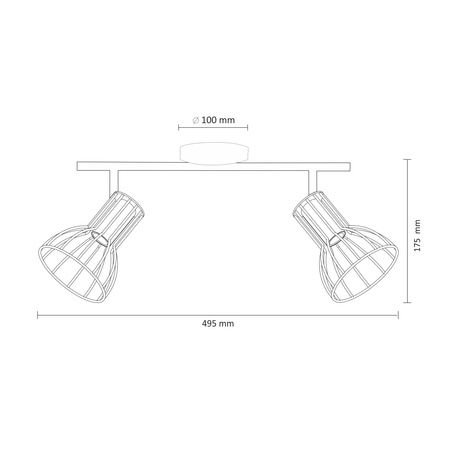 Nástěnné svítidlo Spot Sofia 2xE14 GOLDLUX (Polux)
