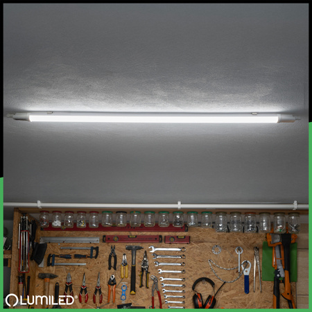 Vodotěsné LED dílenské světlo 120cm garážové světlo 36W 4000K vodotěsné RAY LUMILED