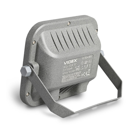 Solární reflektor se senzorem 20W 1400lm 5000K Neutrální 90° 3,2V IP65 IK07 Povrchová montáž Šedá VIDEX