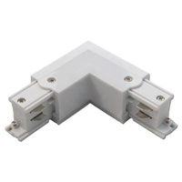 Úhlový rohový konektor pro třífázové přípojnice. bílý