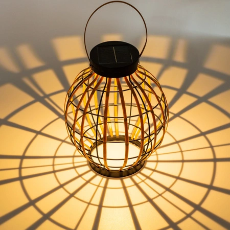 LED solární lampa Venkovní zahradní stojací závěsná lucerna 3000K IP44 30.5 cm soumrakový senzor