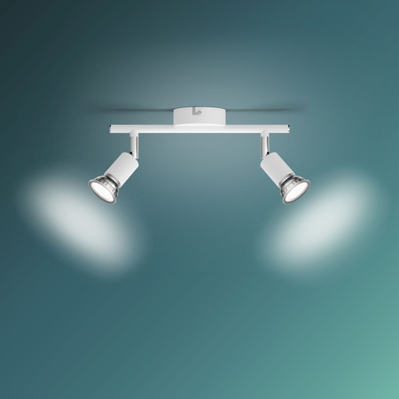 Stropní svítidlo LIMBALI 2x GU10 Nástěnné svítidlo Reflektor pohyblivý Bílá PHILIPS