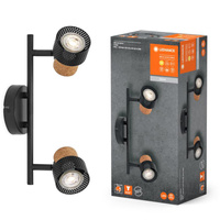 LED stropní nástěnné svítidlo Nástěnné svítidlo pro povrchovou montáž 6,8W 460lm 3000K teplé stmívatelné dekorativní černé bodové svítidlo Ledvance