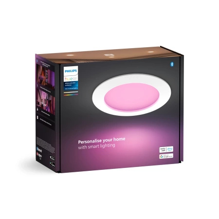 LED panelové zapuštěné svítidlo 12W 1500lm IP44 bílé a barevné ambiance RGB + TW White Smart SMART Zigbee Bluetooth Slim Downlights Philips HUE