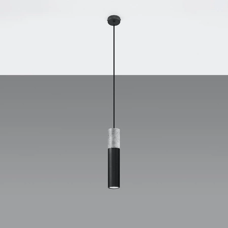 BORGIO 1 GU10 Loft Závěsné stropní svítidlo černé šedé SOLLUX