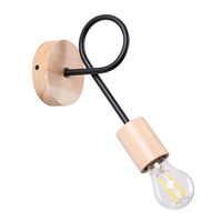 Nástěnné svítidlo E27 Natural Wood Black Ember Peach Puff SL.1476 Sollux