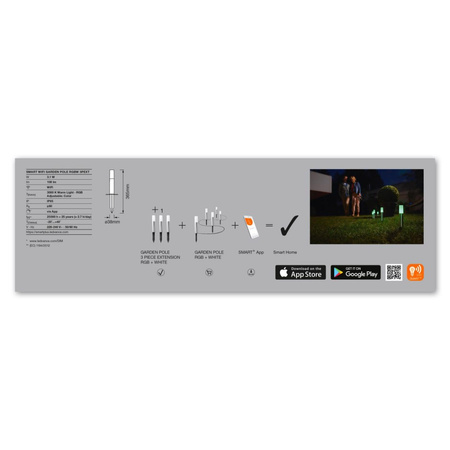 LED sloupky osvětlení RGB+W 3.1W SMART+ WiFi Garden 3 POLE LEDVANCE - Prodloužení